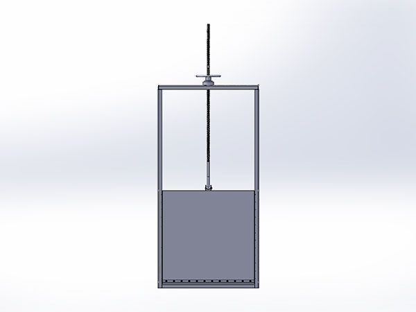 方形闸门1200X1200总装配图