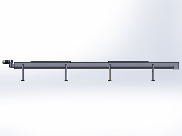 污泥脱水间无轴螺旋输送机总装配图